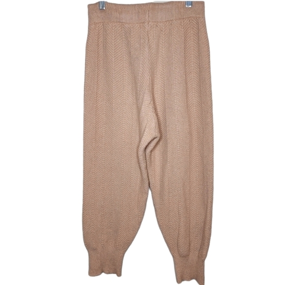 Carly Jeans Cable Knit Sweater Lounge Pants Joggers Dusty Pink Size Medium - Picture 3 of 14